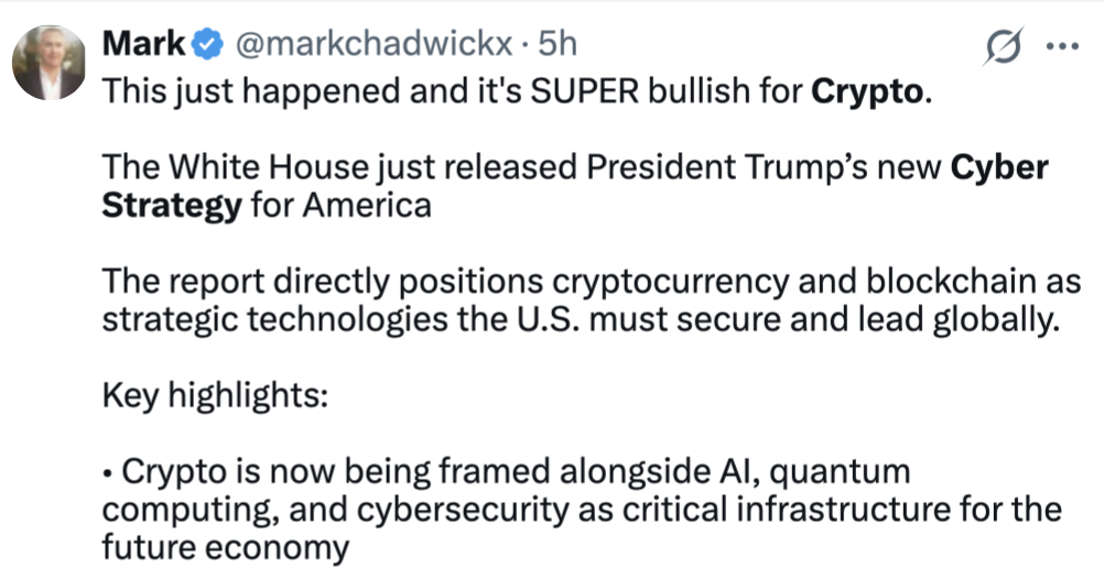 特朗普新网安战略首次提加密技术 安全与监管信号引行业关注