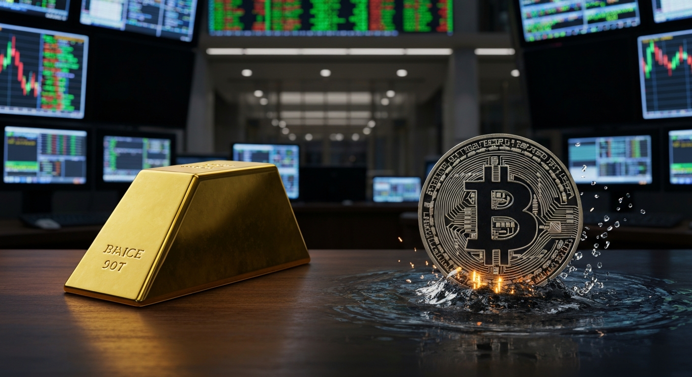 比特币与黄金投资情绪背离：市场动量转换信号显现