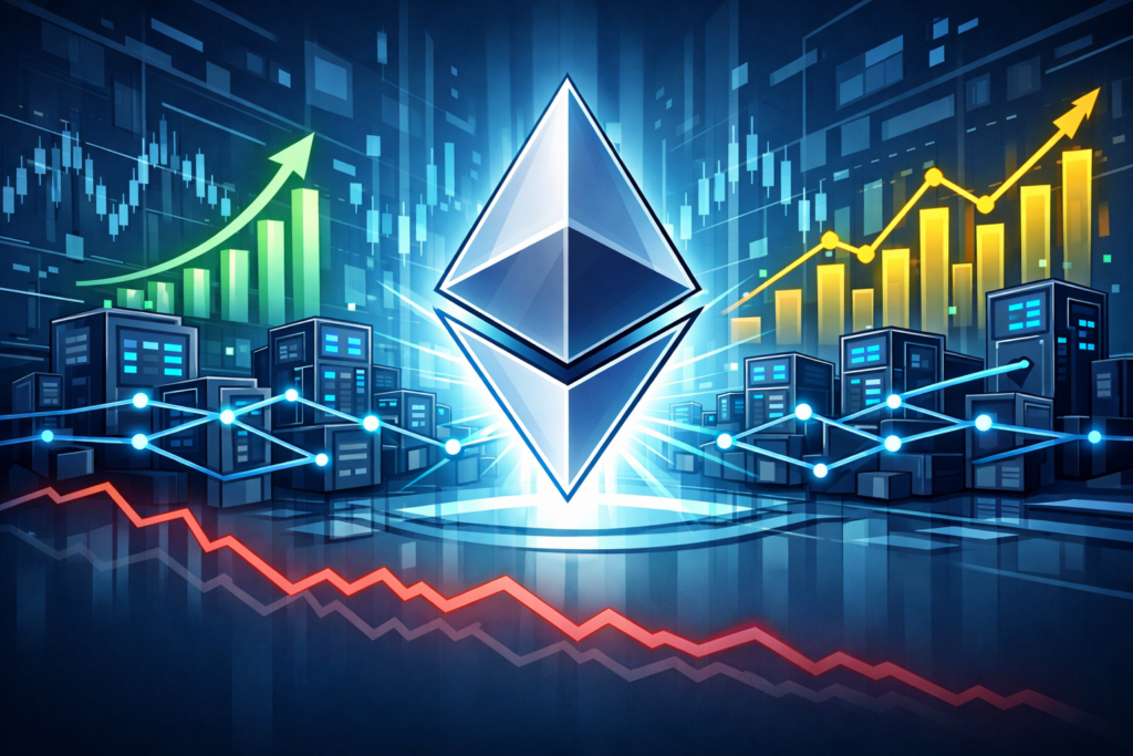 以太坊链上活动创历史新高 价格走势却持续承压