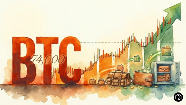 比特币重返7.4万美元 关键阻力区成突破前哨