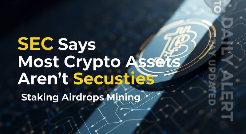 SEC工作人员2025年表态：质押与挖矿活动或不构成证券要约