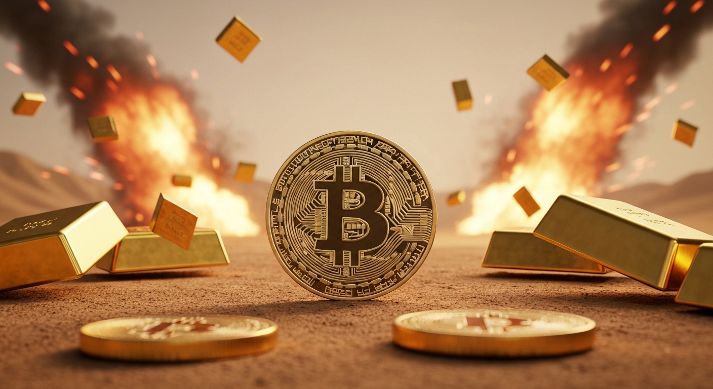 比特币避险属性显现，黄金与数字资产分化引关注