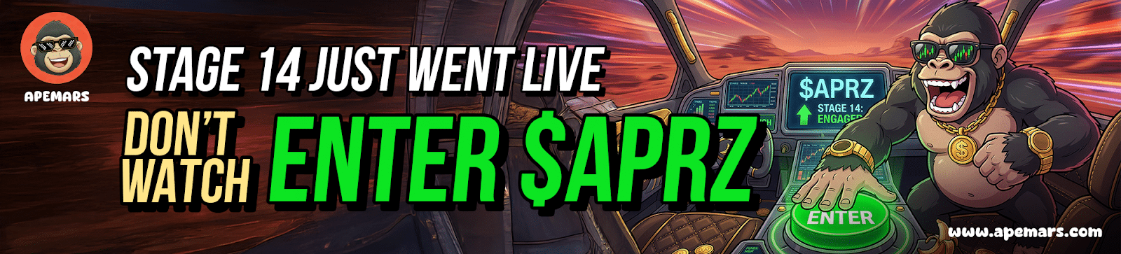 APEMARS第14阶段引爆稀缺性，结构化模因币成新宠