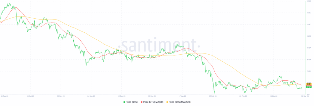 比特币短期持币者普遍亏损，67000美元成关键支撑
