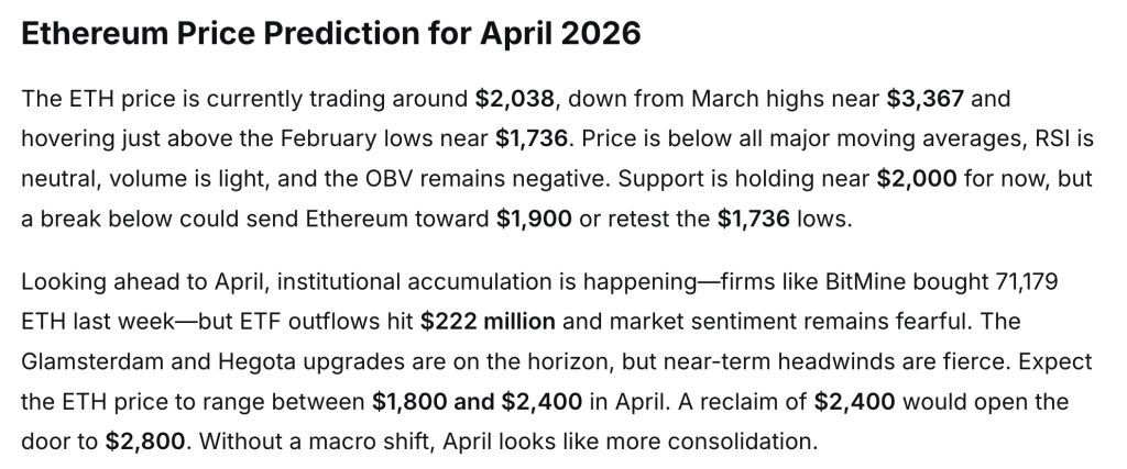 以太坊与Solana四月走势前瞻：震荡格局或持续