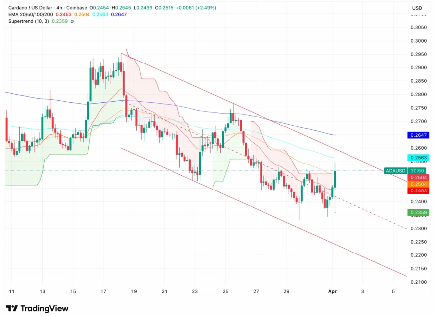 ADA突破均线关键位，机构需求驱动新一轮上涨动能