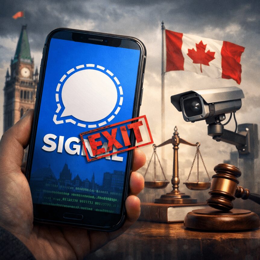 Signal或退出加拿大：加密隐私与执法权之争升级