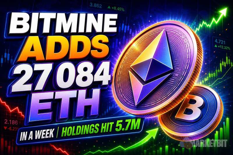 Bitmine一周增持2.7万ETH，持仓逼近90亿美元