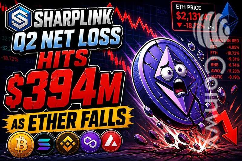 SharpLink二季度巨亏3.94亿：以太币暴跌成主因