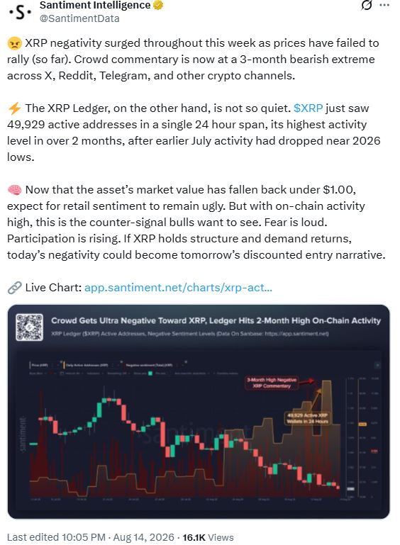 XRP网络活跃度创两个月新高，政策风向成关键变量