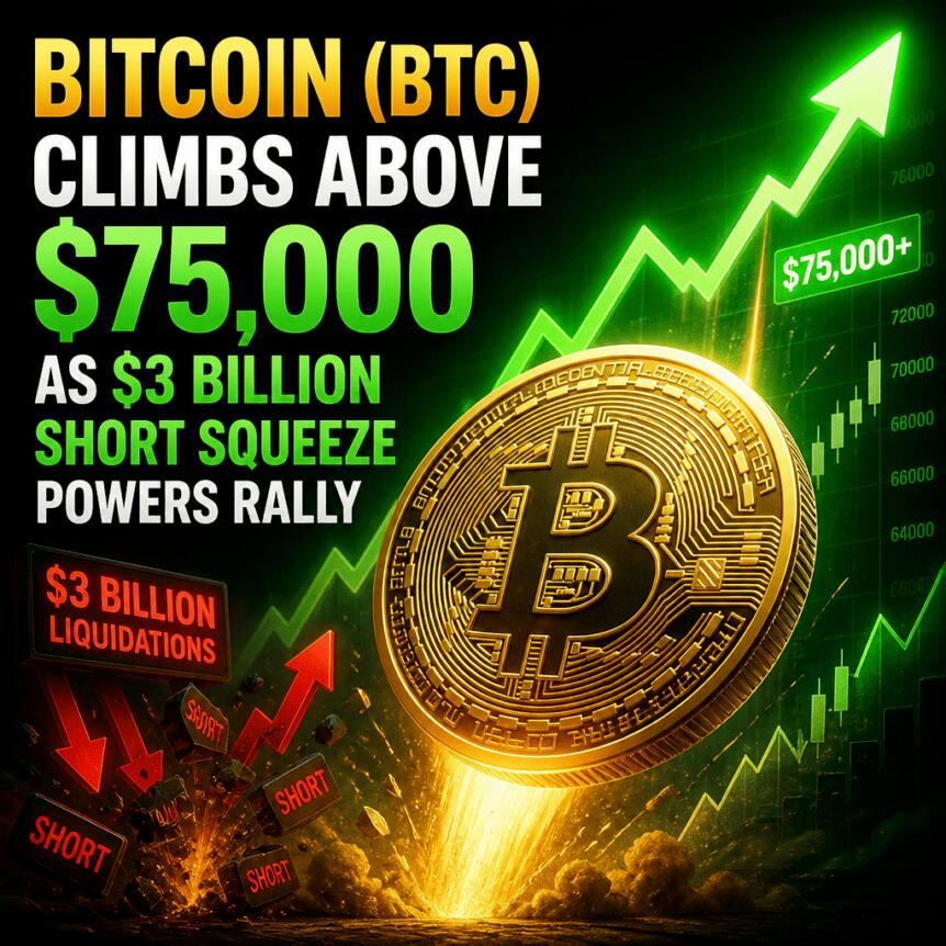 比特币冲破7.5万美元大关，空头回补引爆行情
