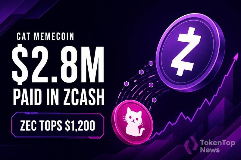 猫模因代币向持有者支付280万美元Zcash，ZEC价格突破1200美元