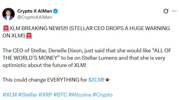 Stellar Lumens 吸引全球资本，美国银行在 Stellar 平台上推出 USDC；CEO 讨论 XLM 的崛起