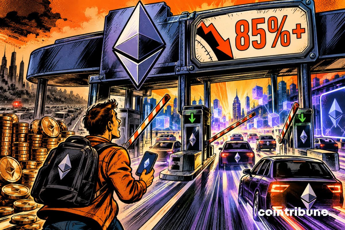加密货币：以太坊手续费暴跌超85%