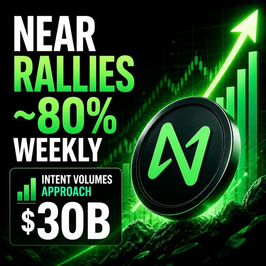 NEAR 周涨幅近80%，意图交易量逼近300亿美元