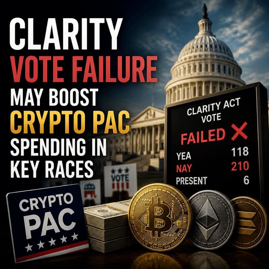 CLARITY投票失败或推动加密PAC在关键选举中的支出