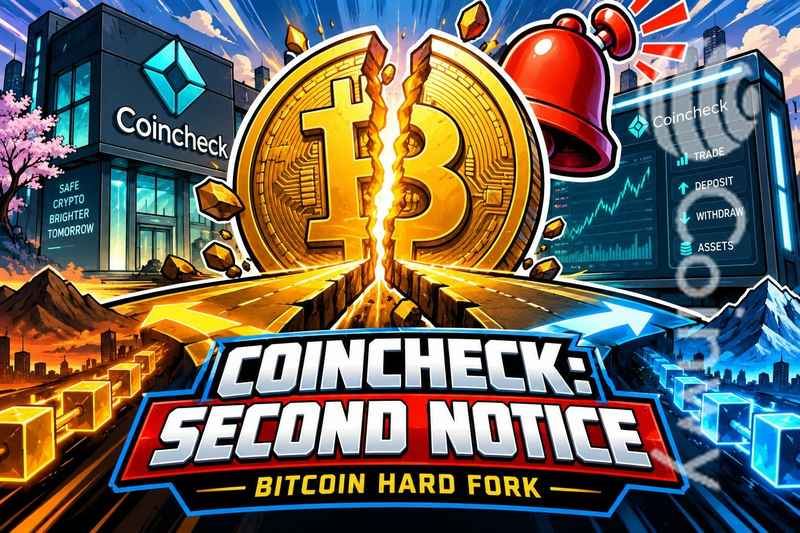 Coincheck 发布关于比特币硬分叉的第二次通知