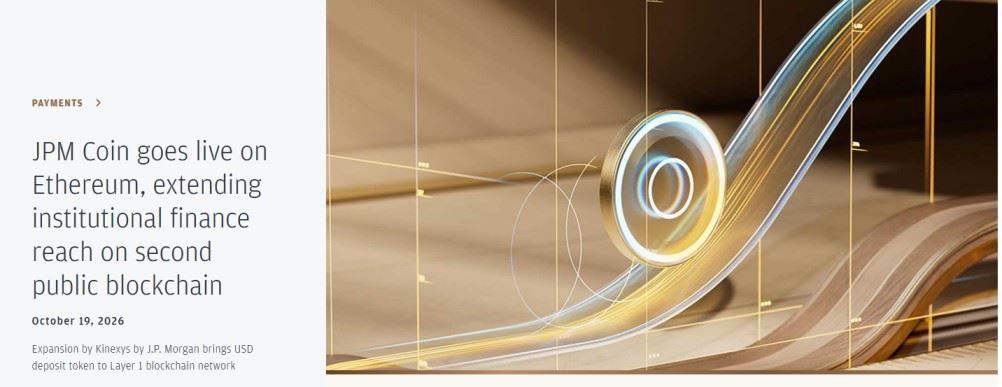 JPMorgan JPM Coin on Ethereum